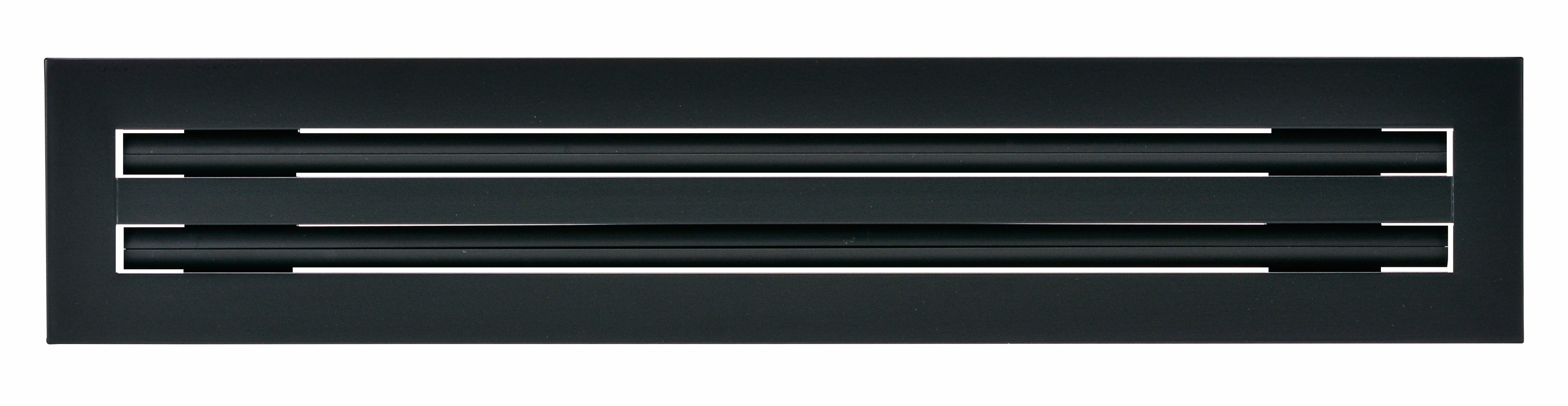 18" Linear Slot Diffuser Vent Cover (2 Slots - 19mm Openings) - Black ...