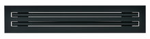 Load image into Gallery viewer, 18&quot; Linear Slot Diffuser HVAC air vent cover 2 slots - matte black finish
