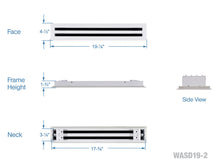 Load image into Gallery viewer, 18&quot; Linear Slot Diffuser HVAC air vent cover 2 slots - matte white finish
