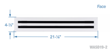 Load image into Gallery viewer, 20&quot; Linear Slot Diffuser HVAC modern air vent cover 2 slots - matte white finish
