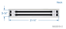 Load image into Gallery viewer, 22&quot; Linear Slot Diffuser HVAC air modern vent cover 2 slots - matte white finish
