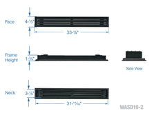 Load image into Gallery viewer, 32&quot; Linear Slot Diffuser HVAC air vent cover 2 slots - matte black finish
