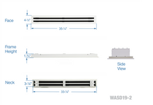 Load image into Gallery viewer, 34&quot; Linear Slot Diffuser HVAC modern air vent cover 2 slots - matte white finish
