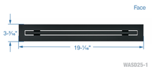 Load image into Gallery viewer, 18&quot; Linear Slot Diffuser HVAC Air Vent Cover (1 Slot with 25mm Slot Opening) - Matte Black Finish (WASD25-1)
