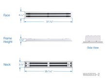 Load image into Gallery viewer, 36&quot; Linear Slot Diffuser Vent Cover (2 Slots with 25mm Openings) - Matte White - FLO-MATRIX HVAC
