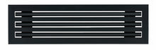 Load image into Gallery viewer, 24&quot; Linear Slot Diffuser vent cover - 3 slots in black
