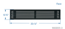 Load image into Gallery viewer, 32&quot; Linear Slot Diffuser air vent cover - 3 slots in black
