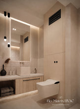 Load image into Gallery viewer, Flo-Matrix HVAC black modern minimalist standard vent cover designed for retrofit applications, featuring a sleek low-profile design that upgrades existing wall and ceiling air registers with a clean contemporary appearance.
