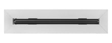 Load image into Gallery viewer, Front view of an anodized silver 12 inch 1-slot linear diffuser with 19mm openings for precision airflow in commercial HVAC systems.
