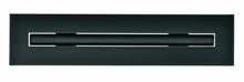 Load image into Gallery viewer, Front view of a black 12-inch 1-slot linear diffuser with 19mm openings for precision airflow in commercial HVAC systems

