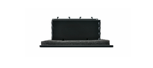 Load image into Gallery viewer, Another side view of a black 16-inch 2-slot linear diffuser with 19mm openings for precision airflow in commercial HVAC systems
