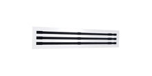 Load image into Gallery viewer, Side view of a white 36 inch 3-slot linear diffuser with 19mm openings for precision airflow in commercial HVAC systems
