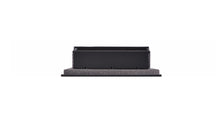 Load image into Gallery viewer, Another side view of a black 10x6 inch 3-slot linear diffuser with 25mm openings for high airflow in commercial HVAC systems
