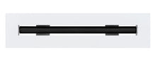 Load image into Gallery viewer, Front view of a white 12 inch 1-slot linear diffuser with 25mm openings for high airflow in commercial HVAC systems.
