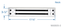Load image into Gallery viewer, 18&quot; Linear Slot Diffuser Vent Cover (2 Slots with 25mm Openings) - Matte White - FLO-MATRIX HVAC
