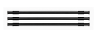 Front view of a white 20 inch 3-slot linear diffuser with 25mm openings for high airflow in commercial HVAC systems