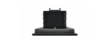 Load image into Gallery viewer, Another side view of a black 24-inch 1-slot linear diffuser with 25mm openings for high airflow in commercial HVAC systems
