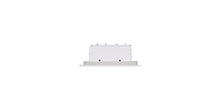 Load image into Gallery viewer, Another side view of a white 24 inch 2-slot linear diffuser with 25mm openings for high airflow in commercial HVAC systems
