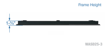 Load image into Gallery viewer, Frame height of a black 36 inch 3-slot linear diffuser with 25mm openings for high airflow in commercial HVAC systems
