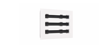 Load image into Gallery viewer, Side view of a white 8x6 inch 3-slot linear diffuser with 25mm openings for high airflow in commercial HVAC systems
