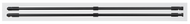 Front view of a white 96 inch 2-slot linear diffuser with 25mm openings for high airflow in commercial HVAC systems