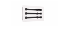 Load image into Gallery viewer, Side view of white 10x6 inch modern air vent cover – CASA 3-slot linear diffuser with 25mm openings.
