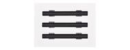 Front view of white 8x6 inch modern air vent cover – CASA 3-slot linear diffuser with 25mm openings.