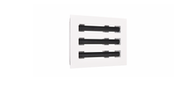 Load image into Gallery viewer, Side view of white 8x6 inch modern air vent cover – CASA 3-slot linear diffuser with 25mm openings.
