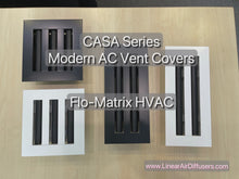 Load and play video in Gallery viewer, Close up video of our actual product showing the quality of our linear slot diffuser vent covers (CASA Series) to customers

