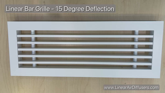 Close up video of our actual product showing the quality of our linear bar grille (in 15 Degree Deflection) to customers