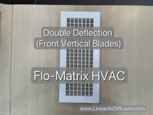 Load and play video in Gallery viewer, Close up video to show the quality of our double deflection supply grille / register HVAC vent covers (front vertical blades).
