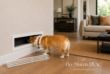 Load image into Gallery viewer, Removable core linear bar grille showing spring coil retention system for HVAC installation and service access.
