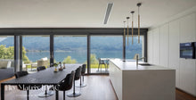 Load image into Gallery viewer, Triple linear slot diffuser in white high-flow finish installed in residential HVAC ceiling system for efficient air distribution, improved ventilation performance, and modern architectural aesthetics
