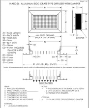 Load image into Gallery viewer, Egg crate grille Air Vent Cover submittal
