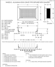 Load image into Gallery viewer, 10x12&quot; Egg crate grille Air Vent Cover submittal
