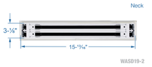 Load image into Gallery viewer, 16&quot; Linear Slot Diffuser HVAC modern air vent cover 2 slots - matte white finish
