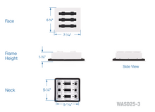 Load image into Gallery viewer, 6x6&quot; standard linear slot HVAC modern air vent cover
