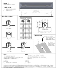 Load image into Gallery viewer, Mud in flange flushed linear slot diffuser submittal
